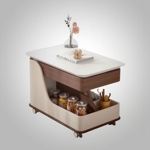 Modern Multi-Functional Rolling Side Table - Image 5