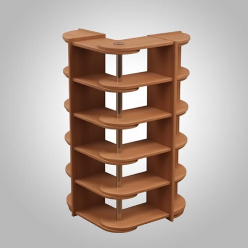 Elegant Rotating Corner Bookshelf - Image 5
