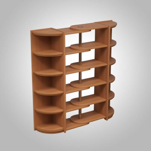Elegant Rotating Corner Bookshelf - Image 7
