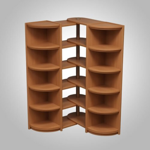 Elegant Rotating Corner Bookshelf - Image 6