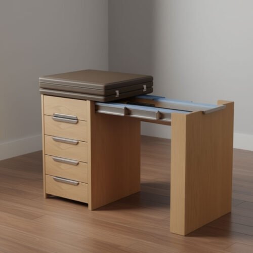 Smart & Versatile Office Desk with Convertible Locker - Image 3