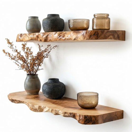 ⁦أرفف خشبية طبيعية من ecoZan | لمسة فنية بطابع طبيعي⁩ - الصورة ⁦4⁩